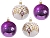 Набор стеклянных шаров ТАЙНА фиолетовый, 4х75 мм, Елочка