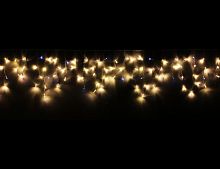 Светодиодная гирлянда "Бахрома" ICICLE RUBI МЕРЦАЮЩАЯ, 100 тёплых белых LED-огней, коннектор, белый каучук, уличная, SNOWHOUSE