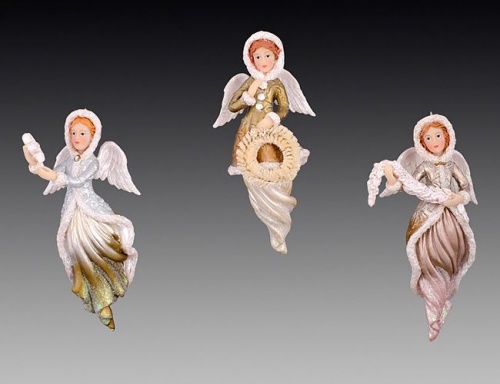 Ёлочное украшение "Девушка рождественский ангел", 5х5,5х12,5 см, разные модели, Holiday Classics