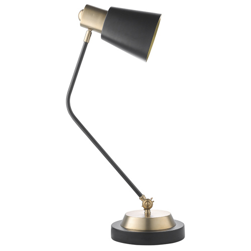 Лампа настольная pilwy, D21х62 см, золотистая/черная фото 6