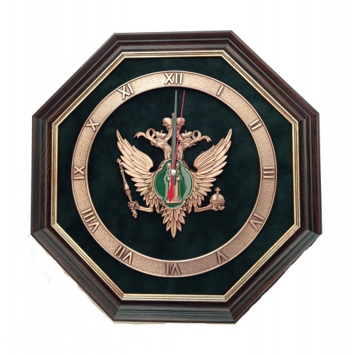 Часы в пластиковой раме Эмблема Министерства Юстиции РФ, ЧП-09