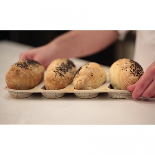 Форма для приготовления мини-багетов mini baguette bread 20 х 30 см силиконовая фото 5