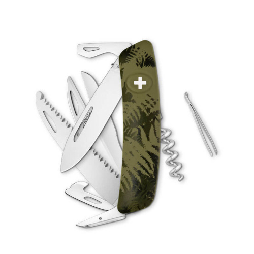 Швейцарский нож SWIZA D09 Camouflage, 95 мм, 13 функций