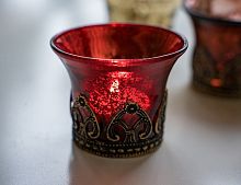Подсвечник под чайную свечу "Кармелио", стеклянный, 7 см, Goodwill