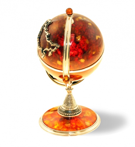 сувенир "Глобус" из янтаря, 1804 фото 2