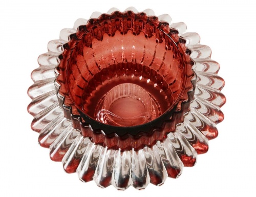 Стеклянный подсвечник трансформер "Файлис" под чайную или столовую свечу, 6 см, разные оттенки розового цвета, Boltze фото 3