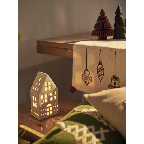 Дорожка с вышивкой christmas decorations из коллекции new year essential, 45х150 см фото 4