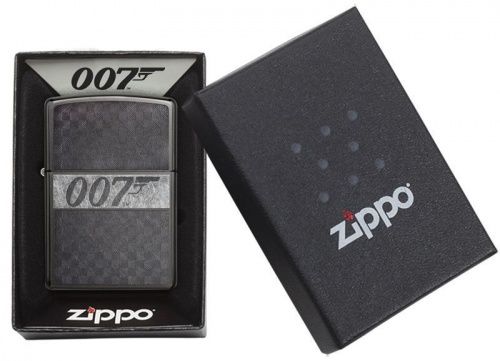 Зажигалка ZIPPO James Bond с покрытием Black Ice®, латунь/сталь, чёрная, глянцевая, 36x12x56 мм, 29564 фото 8