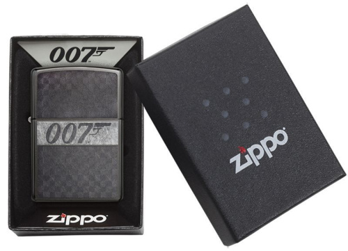 Зажигалка ZIPPO James Bond с покрытием Black Ice®, латунь/сталь, чёрная, глянцевая, 36x12x56 мм, 29564 фото 8