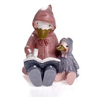 Фигурка "Утка с ребенком читают книгу" 9*8*11 см