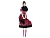 Интерьерная кукла МАДЕМУАЗЕЛЬ С СУМОЧКОЙ, полиэстер, тёмно-розовая, 26х3х47 см, Edelman