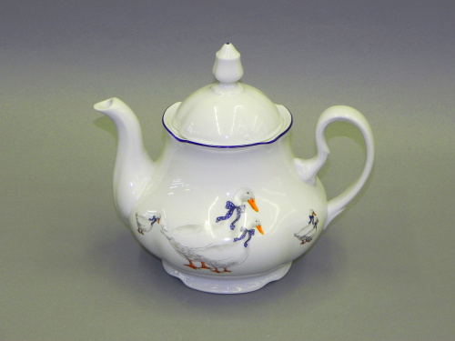 Заварочный чайник Leander 1,2л мэри-энн, фарфор, синий, белый