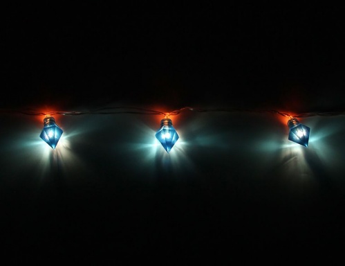 Гирлянда "Льдинки", 20 синих микроламп, 2+1,5 м, прозрачный провод, SNOWHOUSE фото 4