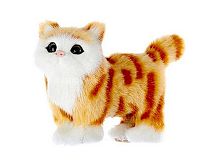 Ёлочная игрушка НОВОГОДНИЙ РЫЖИЙ КОТ, плюш, пластик, 11 см, подвеска, Kurts Adler