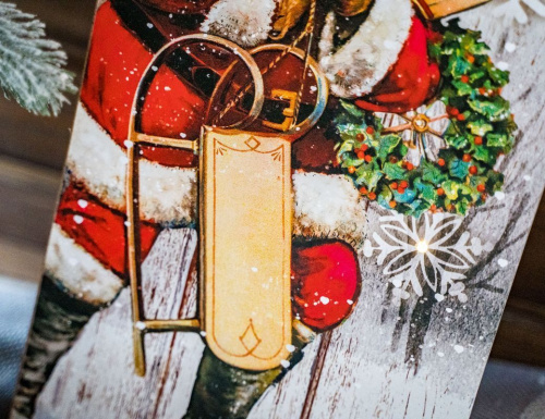 Настенное светящееся  панно CHRISTMAS TIME - СНЕГОВИК, дерево, 6 тёплых белых LED-огней, 21x60 см, таймер, батарейки, Kaemingk фото 4
