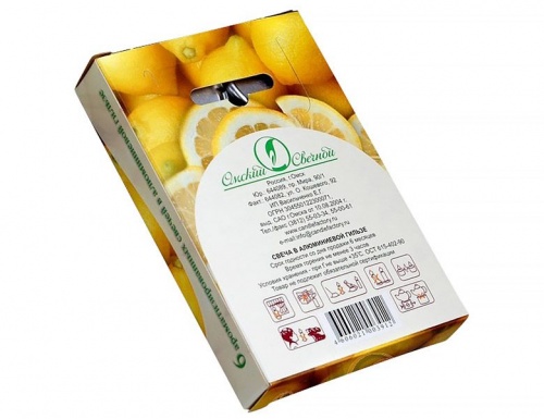Набор ароматических свечей "Лимон", 3.8х1.6 см (упаковка 6 шт.), Омский Свечной фото 2