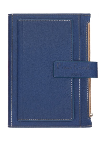 Записная книжка Pierre Cardin синяя в обложке, 21,5х15,5х3,5 см