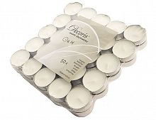 Набор белых 'чайных' свечей, 3.9х1.9 см (упаковка 50 шт.), время горения 6 часов, Kaemingk