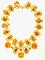 Роскошное ожерелье из натурального янтаря и бисера, 11130