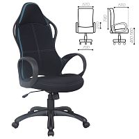 Кресло компьютерное Brabix Premium Force EX-516 ткань, черно-синее 531572