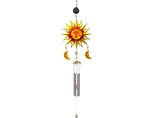 Садовый светильник подвесной "Музыка ветра и солнца", 3 белых LED-огня, солнечная батарея, 29х95 см, STAR trading фото 2