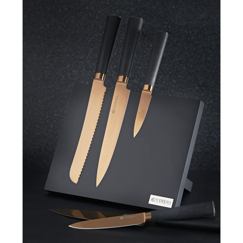 Набор из 5 ножей и подставки Titan Copper фото 12