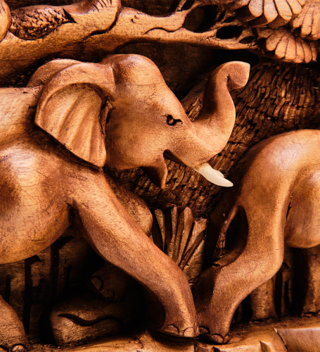 17-014 Панно резное «Слоны» (суар, о.Бали) фото 3