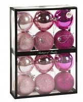 Набор шаров розовых BOX/12 PINK RIBBON MIX 7CM