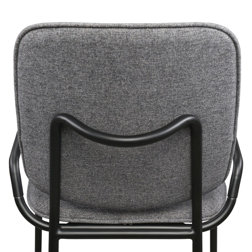Набор из 2 стульев ror, double frame, рогожка, черный /серый фото 5