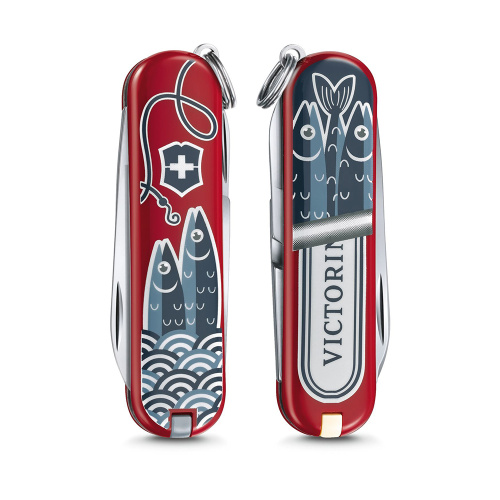 Нож-брелок Victorinox Classic LE 2019, 58 мм, 7 функций, "Sardine Can"