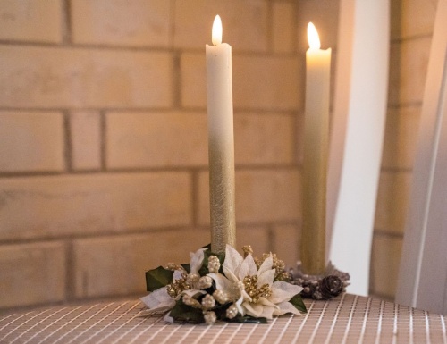 Набор восковых светодиодных свечей SOIREE ROMANTIQUE, имитация живого пламени, 25.5 см, 2 шт., Peha Magic фото 2