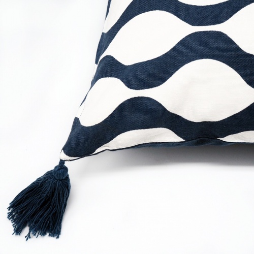 Чехол для подушки с кисточками traffic, серо-синего цвета cuts&pieces 45х45 фото 7
