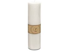 Высокая свеча-столбик, белая, 30.5х8 см, Омский Свечной