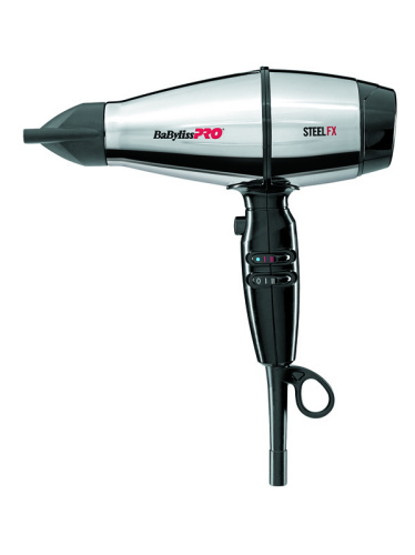 Фен BaByliss Pro Steelfx, 2000 Вт, ионизация, 1 насадка, серебристый