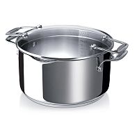 Кастрюля CHEF PRATIQUE BEKA 5 л (24 см) с зеркальной полировкой, из нержавеющей стали, серого цвета