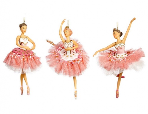 Ёлочная игрушка "Балерина - розовая карамель", полистоун, 18 см, разные модели, Goodwill