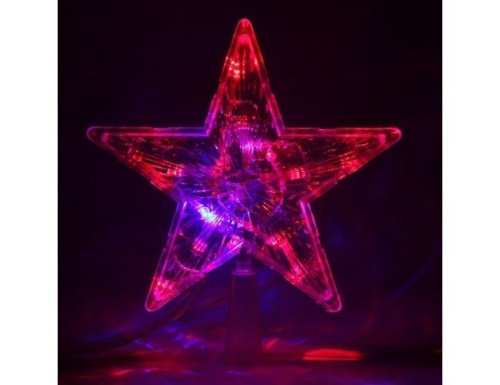 Светящаяся верхушка на елку ЗВЕЗДА - ИРИДА, 18 см, 15 RG/RB LED-огней, IP20, Serpantin фото 2