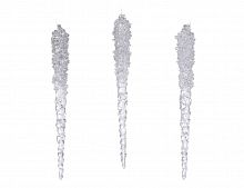 Набор сосулек "Ледяная прелесть", акрил, прозрачный, 18 см (3 шт.), Edelman