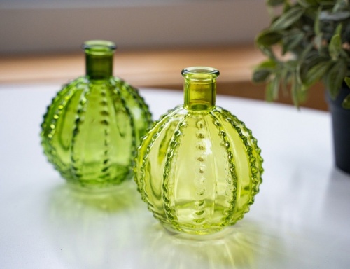 Декоративная стеклянная вазочка "Шатейн", 10x10x12 см, разные цвета, Kaemingk фото 2