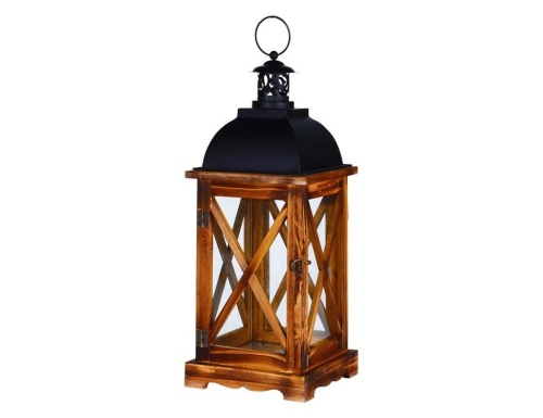 Винтажный подсвечник-фонарь ЗАЛЬЦБУРГ, деревянный, 41 см, Koopman International