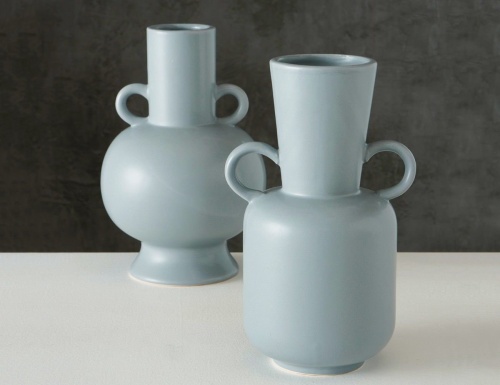 Керамическая ваза "Данджин", серая, 21 см, Boltze фото 3