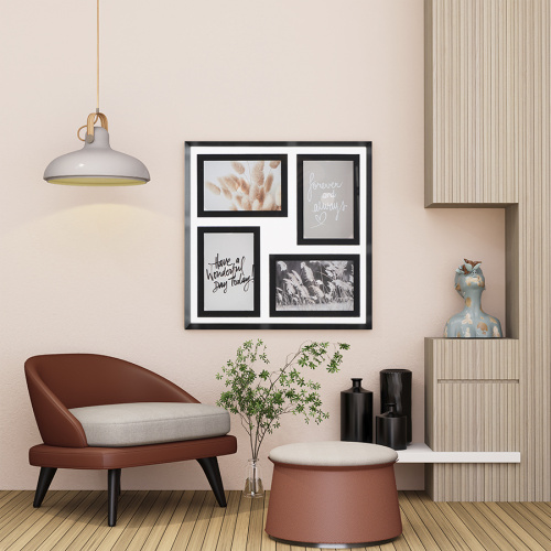 Рамка для фотографий pleasant moments, 34,5х34,5 см, белая/черная фото 4