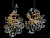 Ёлочное украшение ПАВЛИН, акрил, прозрачный с розовым золотом, 12 см, разные модели, Forest Market