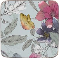 Подставки под стакан на пробке Бабочки в цветах 10.5х10.5см (6шт)