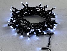 Светодиодная гирлянда Quality Light Cap 100 холодных белых LED, 10 м, черный ПВХ, соединяемая, IP65, BEAUTY LED