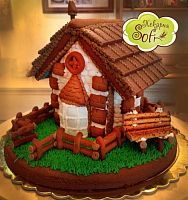 Пряник "Пряничный домик "Петра" с шоколадной крышей""