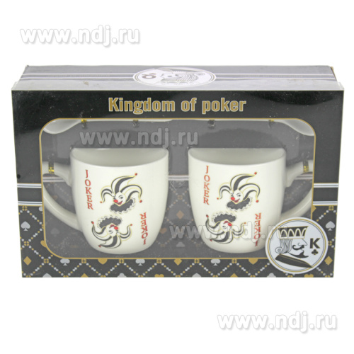 Набор из 2-х кружек с ложками "Kingdom of poker" 23*8*14 см