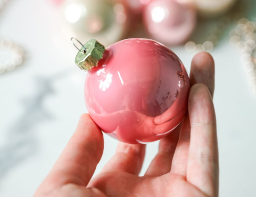 Набор стеклянных шаров РОЗОВОЕ ШАМПАНСКОЕ, глянцевые, 7 /6 /5 см, 26 шт., Christmas Deluxe фото 8