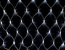 Электрогирлянда "Сетка" 320 холодных белых LED ламп (светодиодов), 2,3х1,5+1,5 м, белый провод, контроллер, SNOWMEN