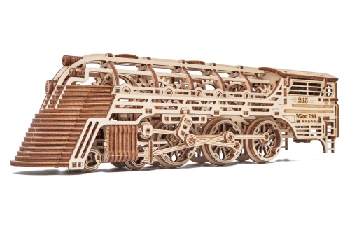 Механическая деревянная сборная модель Wood Trick Поезд Атлантический экспресс фото 7